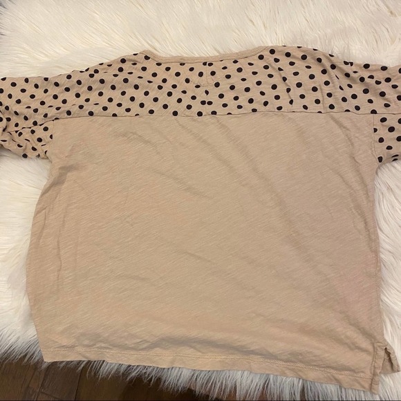 Madewell cream polka dot long sleeve shirt small - Picture 6 of 7
